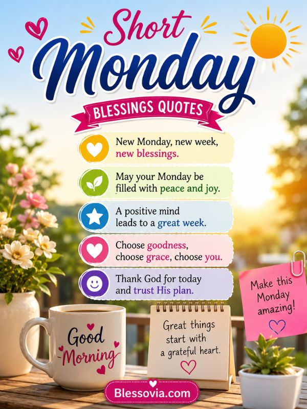 Short Monday Blessings Quotes