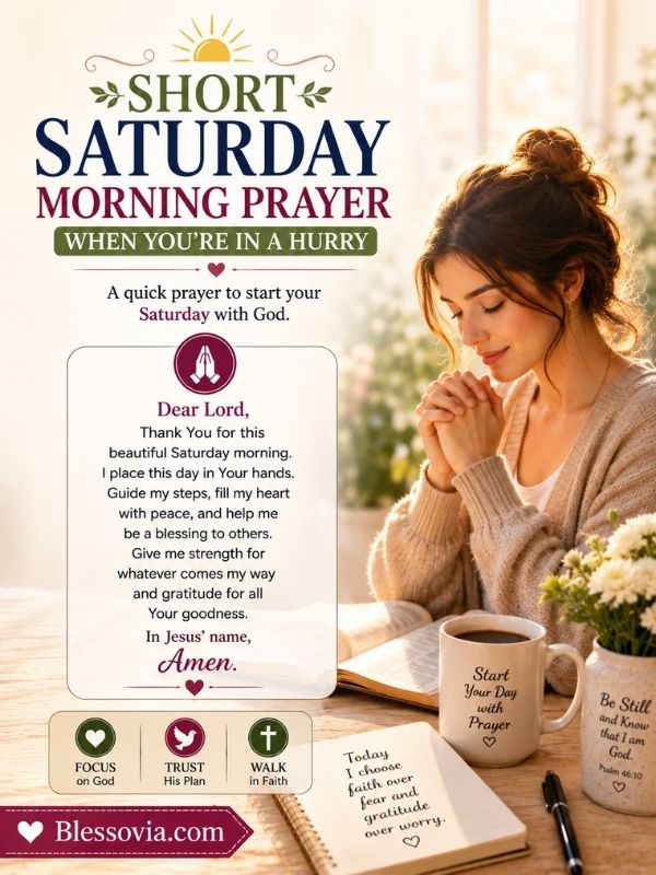Short Saturday Morning Prayer When You're in a Hurry