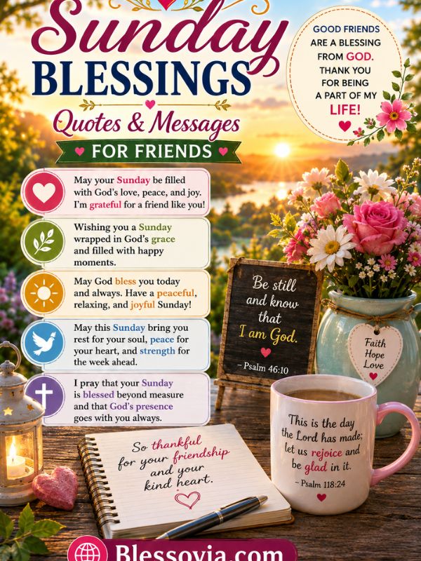 Sunday Blessings Quotes & Messages for Friends