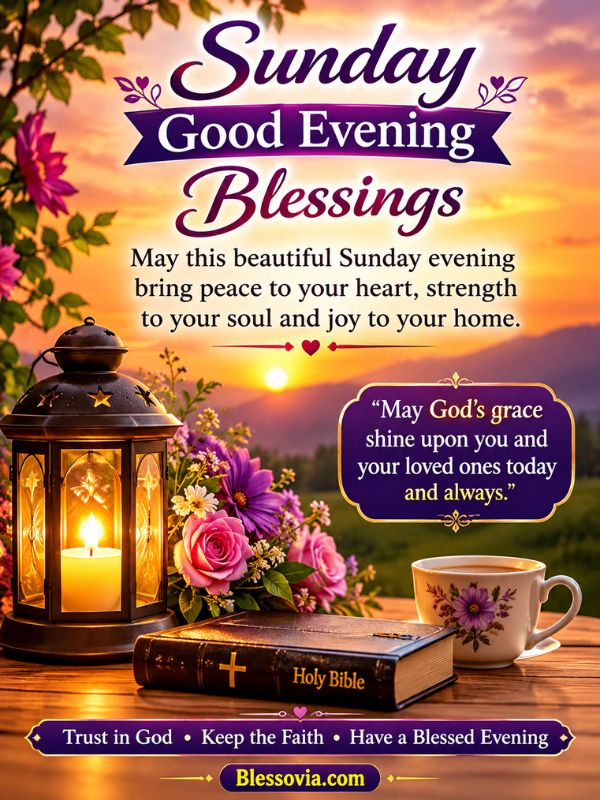 Sunday Good Evening Blessings