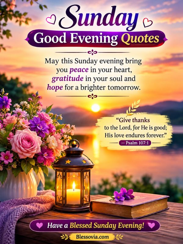 Sunday Good Evening Quotes
