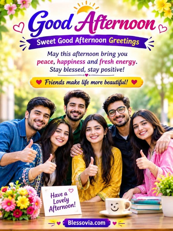 Sweet Good Afternoon Greetings for Friends and Family