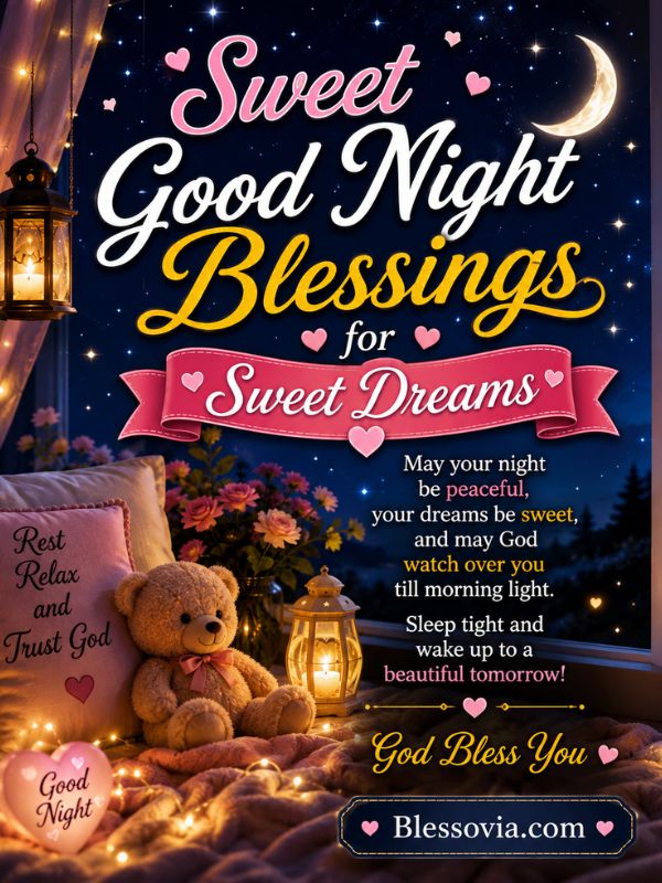 Sweet Good Night Blessings for Sweet Dreams