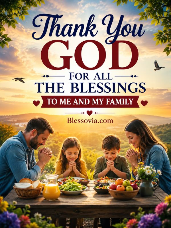 Thank You God For All The Blessings To Me And My Family