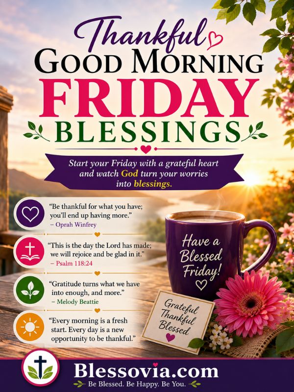 Inspirational Quotes Thankful Good Morning Friday Blessings