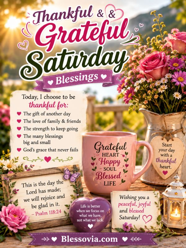 Thankful & Grateful Saturday Blessings