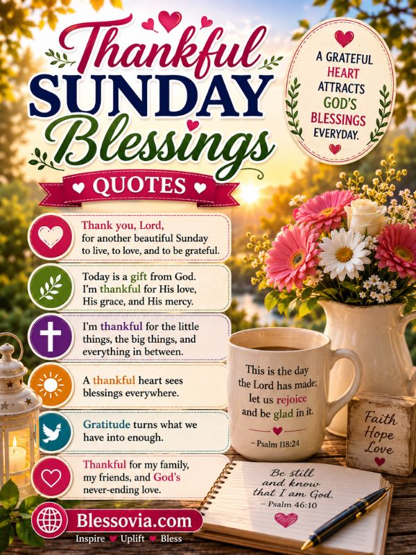 Thankful Sunday Blessings Quotes