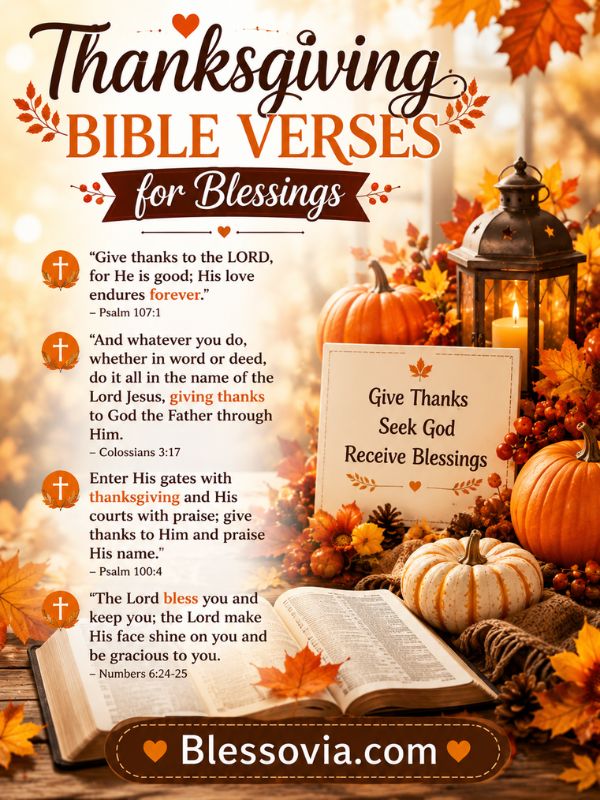 Thanksgiving Bible Verses for Blessings
