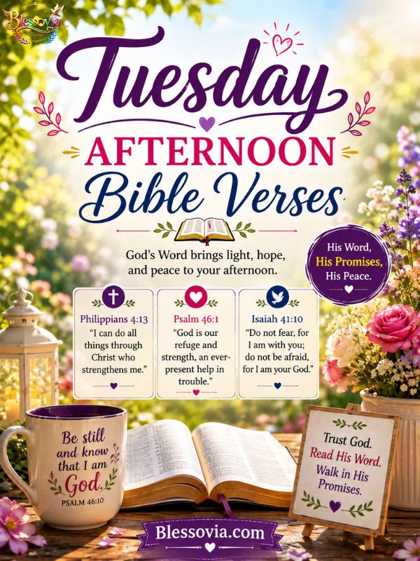 Tuesday Afternoon Bible Verses