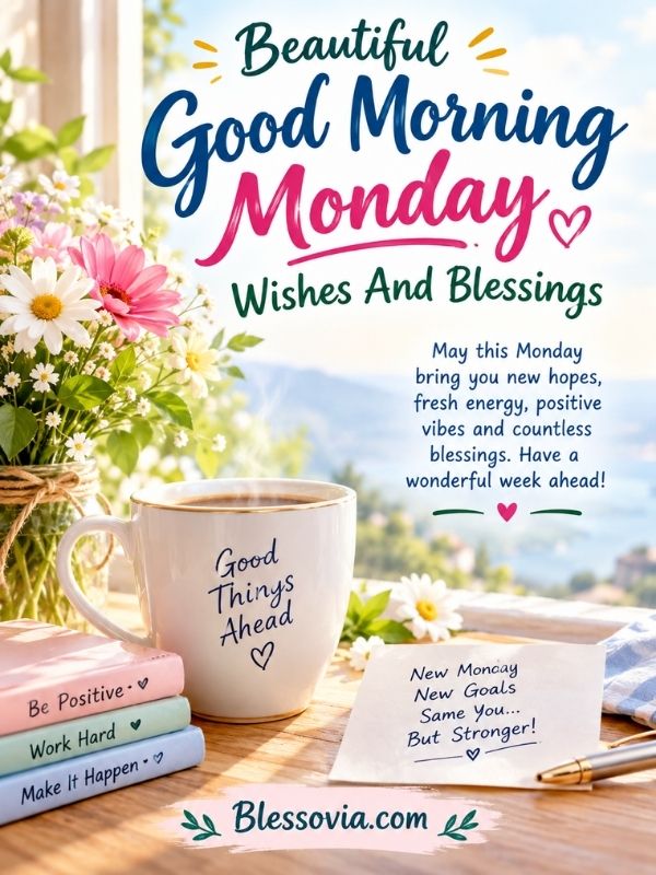Beautiful Good Morning Monday Wishes And Blessings