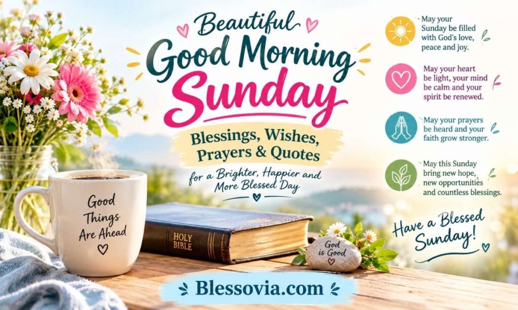 Beautiful Good Morning Sunday Blessings, Wishes, Prayers & Quotes with Images