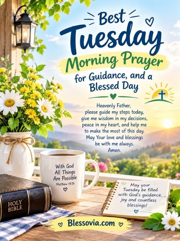 Best Tuesday Morning Prayer for Guidance, and a Blessed Day