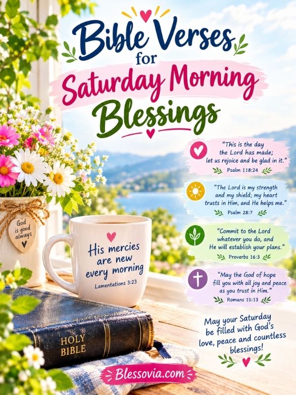 Bible Verses for Saturday Morning Blessings