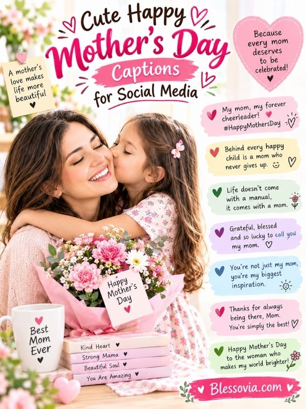 Cute Happy Mothers Day Captions for Social Media