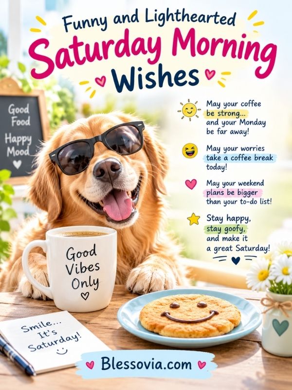 Funny and Lighthearted Saturday Morning Wishes