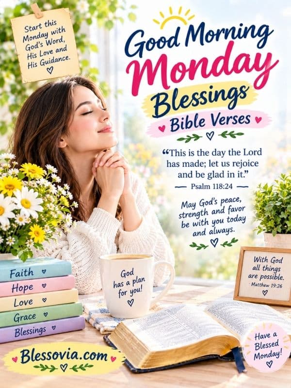Good Morning Monday Blessings Bible Verses
