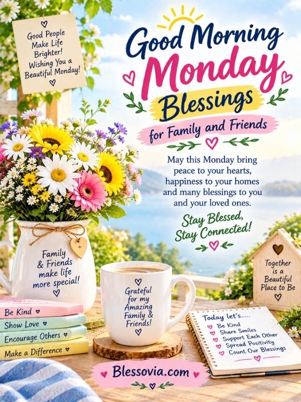 Good Morning Monday Blessings for Family and Friends