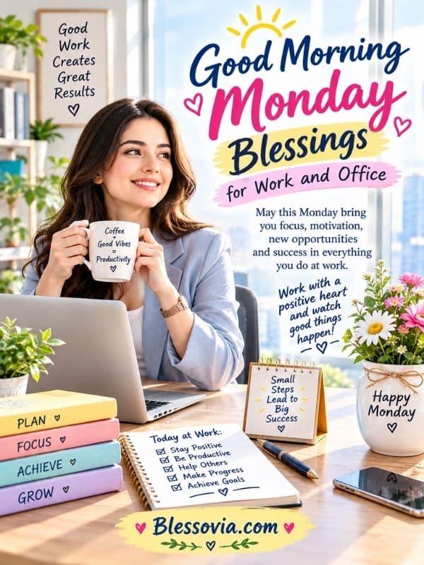 Good Morning Monday Blessings for Work and Office