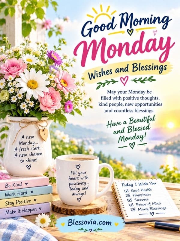 Good Morning Monday Wishes and Blessings