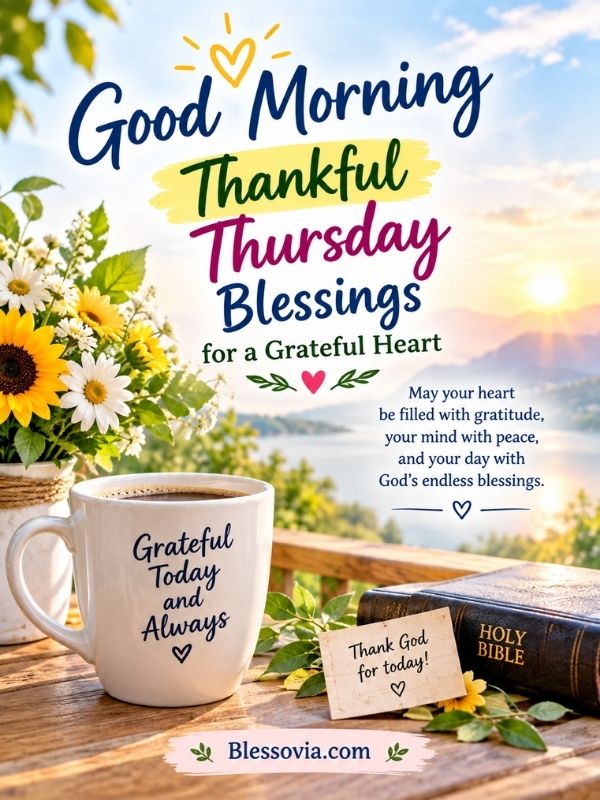 Good Morning Thankful Thursday Blessings for a Grateful Heart