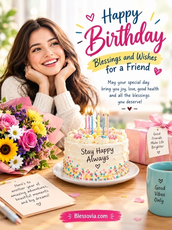 Happy Birthday Blessings and Wishes for a Friend