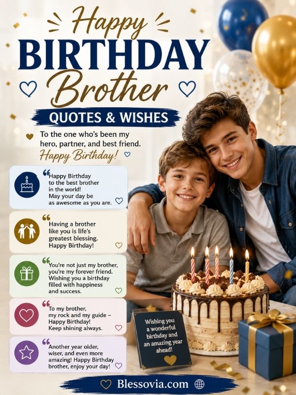 Happy Birthday Brother Quotes & Wishes