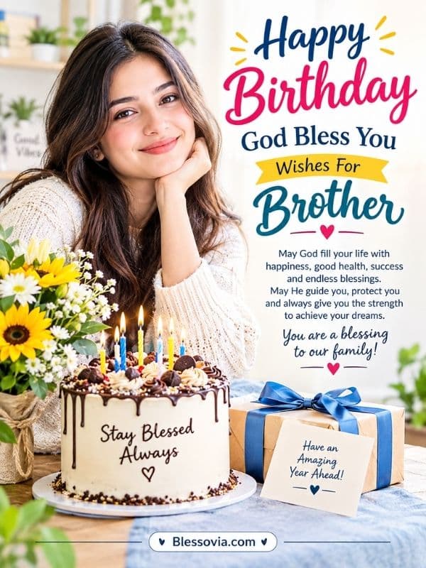 Happy Birthday God Bless You Wishes For Brother
