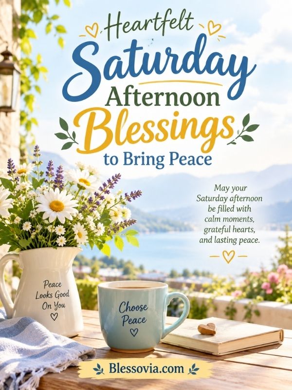 Heartfelt Saturday Afternoon Blessings to Bring Peace
