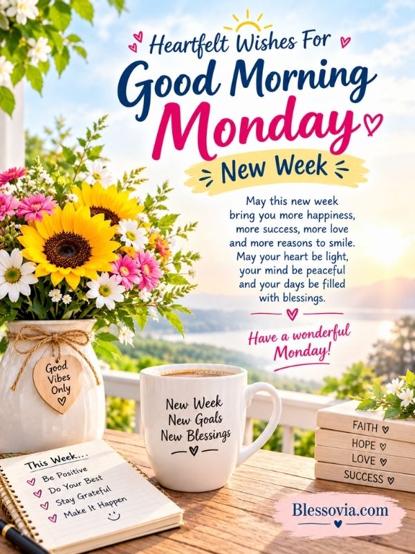 Heartfelt Wishes For Good Morning Monday New Week