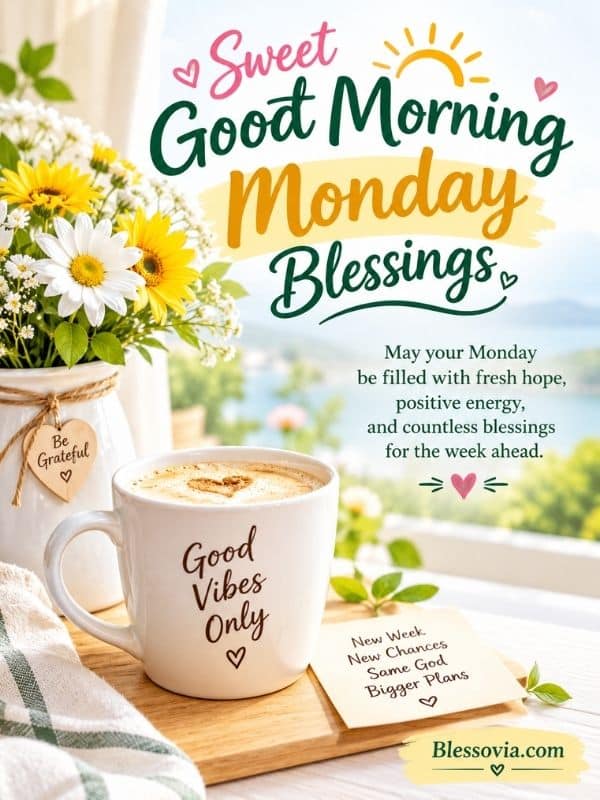 Sweet Good Morning Monday Blessings