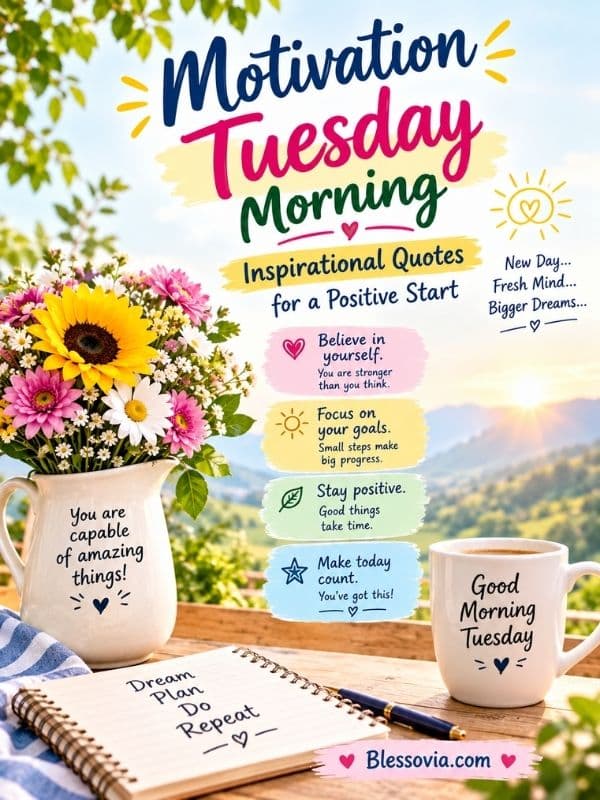 Motivation Tuesday Morning Inspirational Quotes for a Positive Start