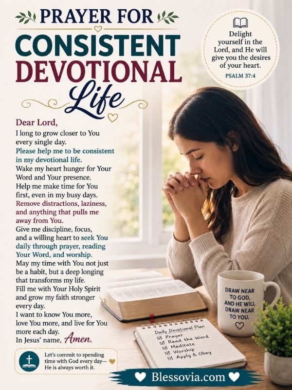 Prayer for Consistent Devotional Life