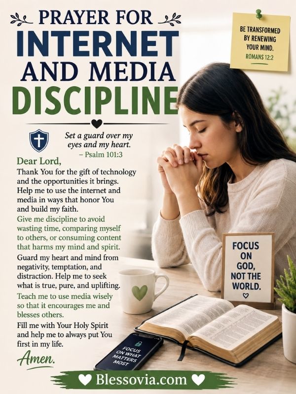 Prayer for Internet and Media Discipline
