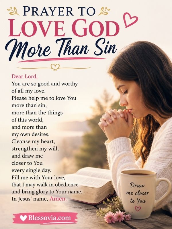 Prayer to Love God More Than Sin