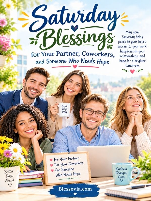 Saturday Blessings for Your Partner, Coworkers, and Someone Who Needs Hope