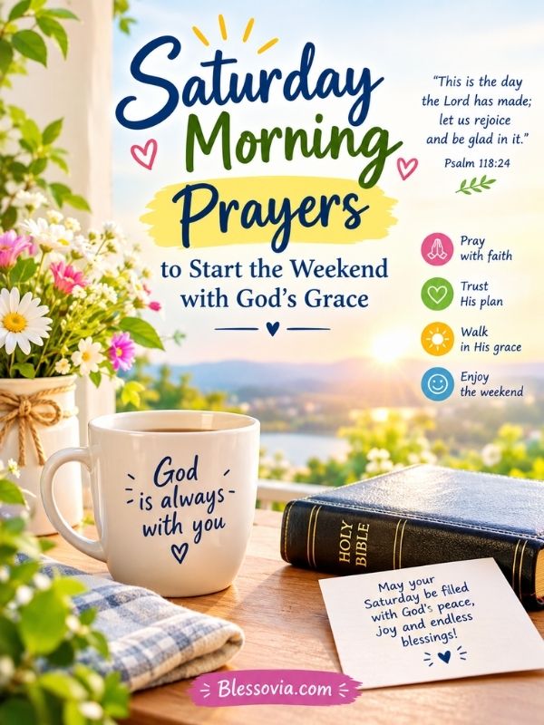 Saturday Morning Prayers to Start the Weekend with God's Grace