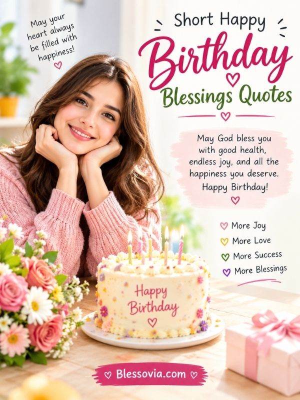 Short Happy Birthday Blessings Quotes