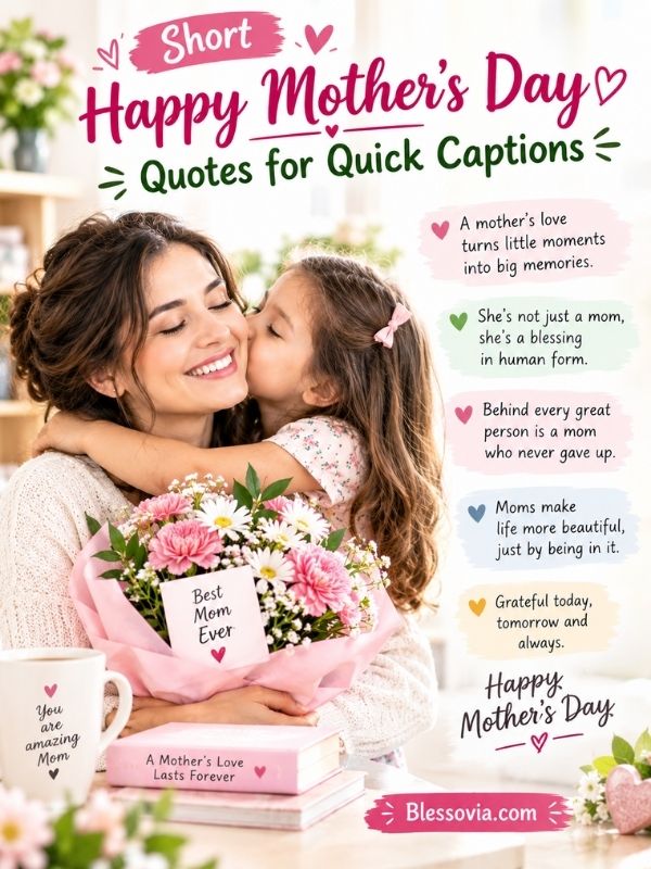 Short Happy Mothers Day Quotes for Quick Captions