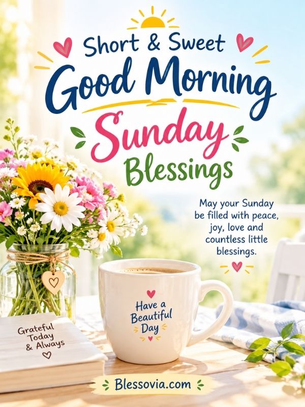 Short & Sweet Good Morning Sunday Blessings