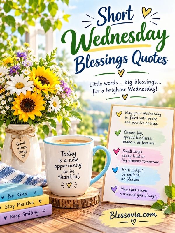 Short Wednesday Blessings Quotes