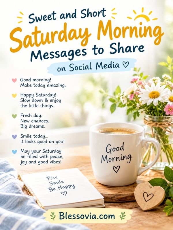Sweet and Short Saturday Morning Messages to Share on Social Media