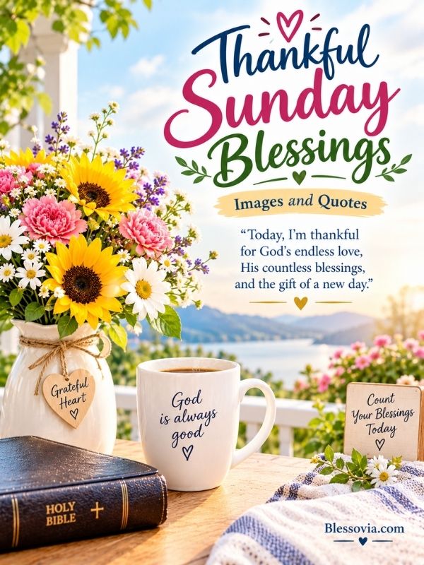 Thankful Sunday Blessings Images and Quotes
