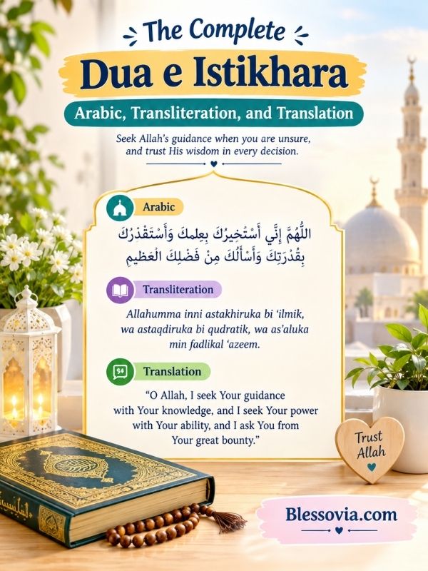 The Complete Dua e Istikhara: Arabic, Transliteration, and Translation